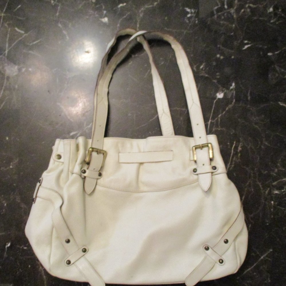 Cavalcanti Italian Leather Purse Bag Tote Cream - Picture 4 of 13